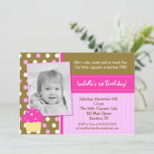 Invitations d'anniversaire de Little Cupcake (Debout devant)