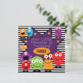 Invitations d'anniversaire de Little Monster (Debout devant)