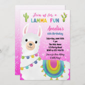 Invitations d'anniversaire de Llama (Parties scint (Devant / Derrière)