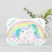 Invitations d'anniversaire de l'Unicorne (Debout devant)