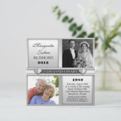 invitations d'anniversaire de mariage élégantes et (Debout devant)