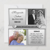 invitations d'anniversaire de mariage élégantes et (Devant)