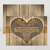 invitations d'anniversaire de mariage rustique (Devant / Derrière)