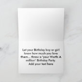 Invitations d'anniversaire de millions de dollars (Intérieur)