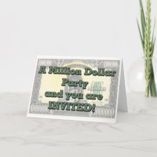 Invitations d'anniversaire de millions de dollars