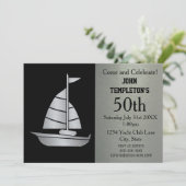 Invitations d'anniversaire de navigation du yacht (Debout devant)