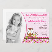 Invitations d'anniversaire de Owl (Devant / Derrière)