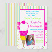 Invitations d'anniversaire de partie de crème (Devant / Derrière)