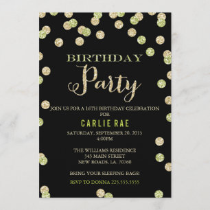 Invitations d'anniversaire de parties