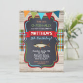 Invitations d'anniversaire de pêche (Debout devant)