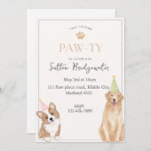 Invitations d'anniversaire de petite fille (Devant / Derrière)