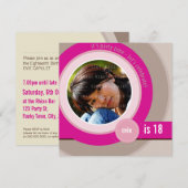 INVITATIONS D'ANNIVERSAIRE DE PHOTO : : 6SQ (Devant / Derrière)