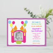 Invitations d'anniversaire de photo de Chambre de (Debout devant)