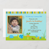 Invitations d'anniversaire de photo d'insecte de (Devant / Derrière)