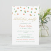 Invitations d'anniversaire de Pink & Mint (Debout devant)