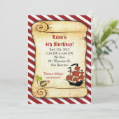 Invitations d'anniversaire de pirate (Debout devant)