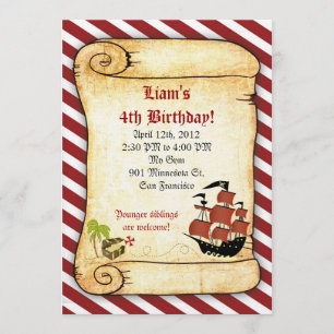 Invitations d'anniversaire de pirate
