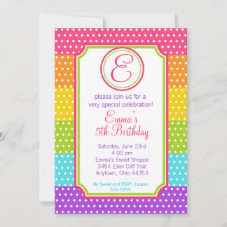 Invitations d'anniversaire de Pop Candy