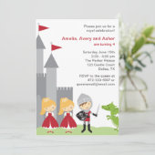 Invitations d'anniversaire de princesse et de chev (Debout devant)