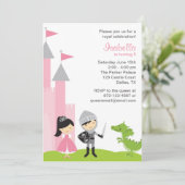 Invitations d'anniversaire de princesse et de chev (Debout devant)