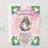 Invitations d'anniversaire de Purple Dragon (Devant)