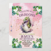 Invitations d'anniversaire de Purple Dragon (Devant / Derrière)