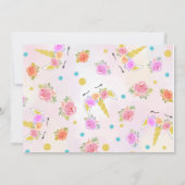 Invitations d'anniversaire de Rainbow Unicorn (Dos)