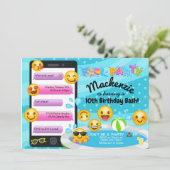 Invitations d'anniversaire de réception au bord de (Debout devant)