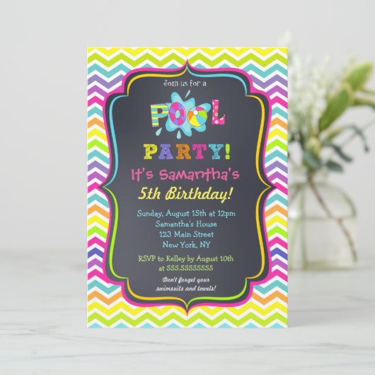 Invitations d'anniversaire de réception au bord de (Debout devant)