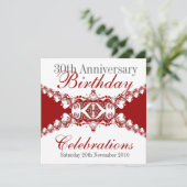 Invitations d'anniversaire de Red Royal Diva (Debout devant)