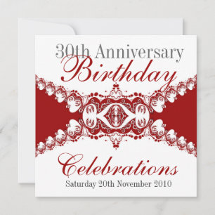 Invitations d'anniversaire de Red Royal Diva