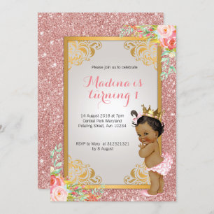 Invitations d'anniversaire de rose