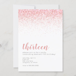 Invitations d'anniversaire de Rosegold Parties sci