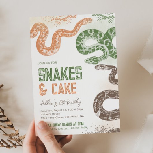 Invitations d'anniversaire de serpent