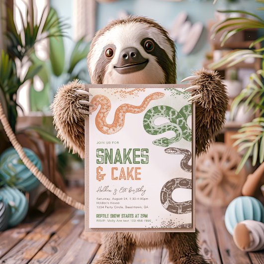 Invitations d'anniversaire de serpent