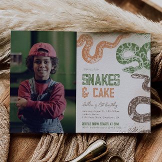 Invitations d'anniversaire de serpent photo