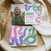 Invitations d'anniversaire de serpent photo Girl