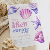 Invitations d'anniversaire de Shellebrate | Coquil