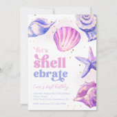 Invitations d'anniversaire de Shellebrate | Coquil (Devant)