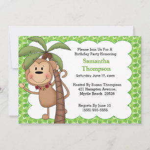 Invitations d'anniversaire de singe