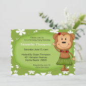Invitations d'anniversaire de singe hawaïen (Debout devant)