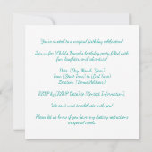 Invitations d'anniversaire de Sirène (Dos)