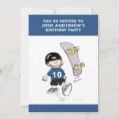 Invitations d'anniversaire de skateboard (Devant)