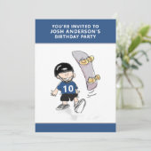 Invitations d'anniversaire de skateboard (Debout devant)