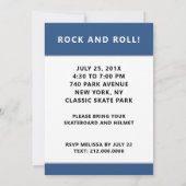 Invitations d'anniversaire de skateboard (Dos)