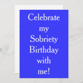Invitations d'anniversaire de sobriété (Devant / Derrière)