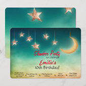 Invitations d'anniversaire de soirée pyjamas (Devant / Derrière)