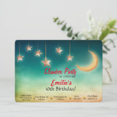 Invitations d'anniversaire de soirée pyjamas (Debout devant)