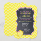 Invitations d'anniversaire de soleil (Devant / Derrière)