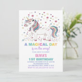 Invitations d'anniversaire de Star Unicorn (Debout devant)